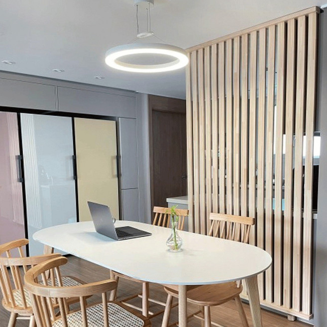 핀토리 스윙 원목 파티션 간살 가벽 - 공간분리 인테리어 이동식 칸막이 [최대높이2550까지], 참죽