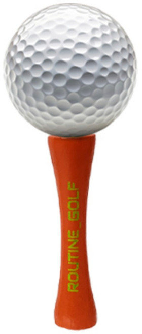 루틴골프 높이조절 우드티 골프티 나무티 골프티꽂이 루틴골프티 50P, 150개, 오렌지