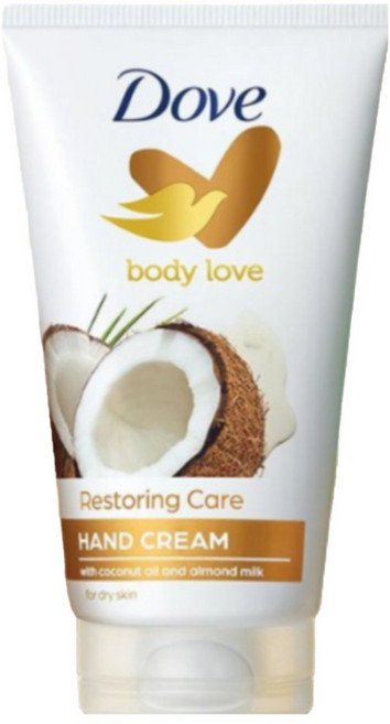 도브 바디러브 리스토어링 케어 핸드크림 코코넛 밀크 향, 75ml, 2개