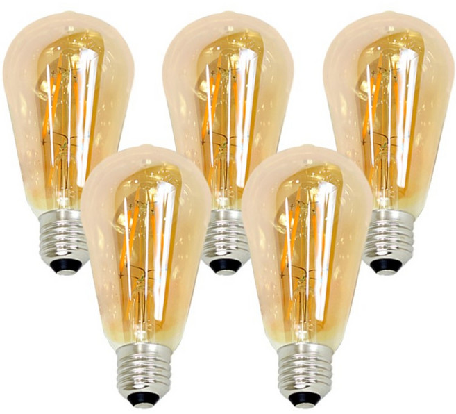 Ledison 에디슨전구 베이직전구 ST64 4w, 전구색, 10개