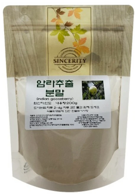 (인도산) 암라추출분말 인디언구스베리추출물분말 200g, 1개 - 쿠팡