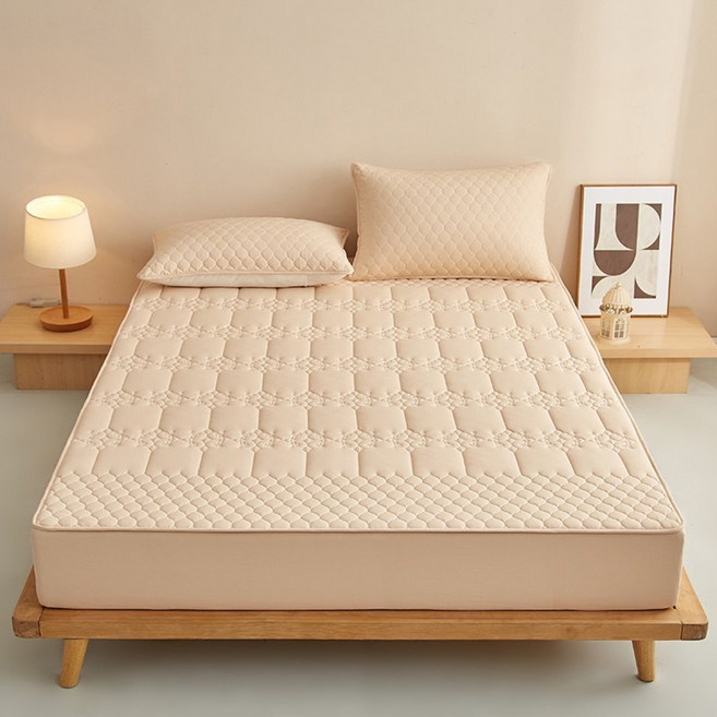 양질 먼지없는 방수 매트리스 커버 방수 침대 갓 매트리스 커버 워싱 면 패딩 침대 삿갓