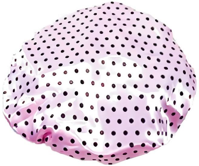 하오다 방수 헤어캡 / 방수캡 / 샤워캡, 도트핑크, 1개