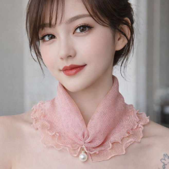 히트앤씨 3805 진주넥워머 스카프 4장 여성 목스카프