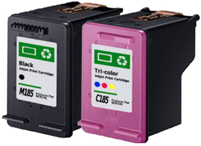 INK-M185 INK-C185 잉크 카트리지 호환 잉크젯 프린터 검정 컬러 복합기 팩스기 SL-J1680 SL-J1780W, 1개입, 대용량 컬러색 잉크