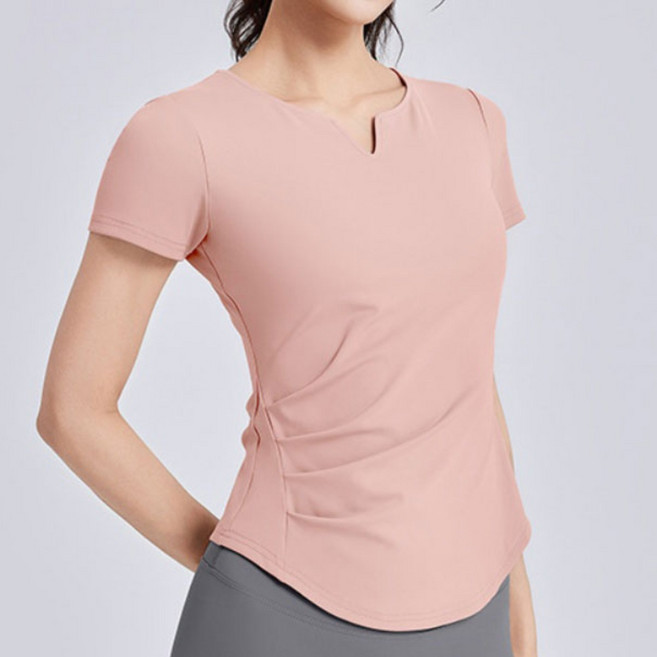 708090 여성 필라테스옷 찰랑 슬림핏 반팔 요가복
