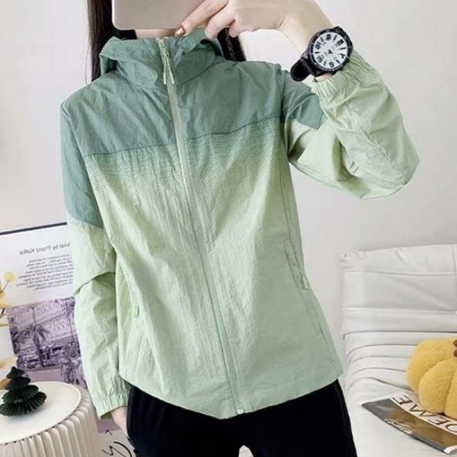 루스리더 여성 집업 후드 그라데이션 바람막이 자켓 M17