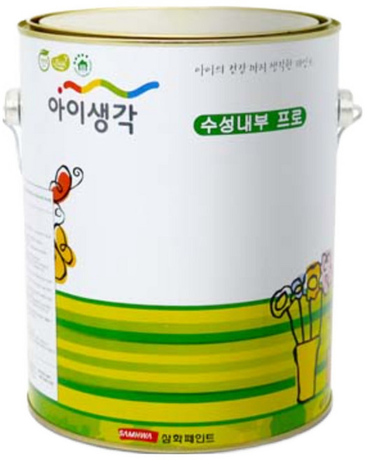 삼화페인트 아이생각 수성내부프로 친환경페인트 1L 무광, 0001A, 1개