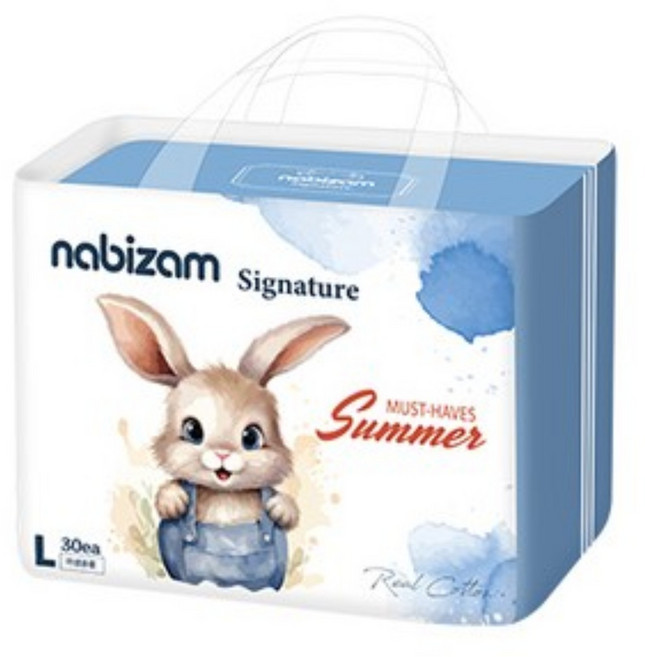 나비잠 기저귀 시그니처 썸머팬티 1팩, 30매, 대형(L)