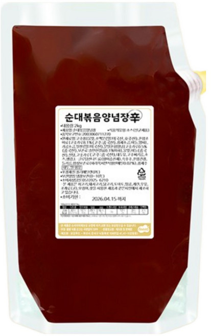 보감 순대볶음양념장 2kg 볶음양념소스 닭발 족발매운양념 복수구매추가할인, 1개