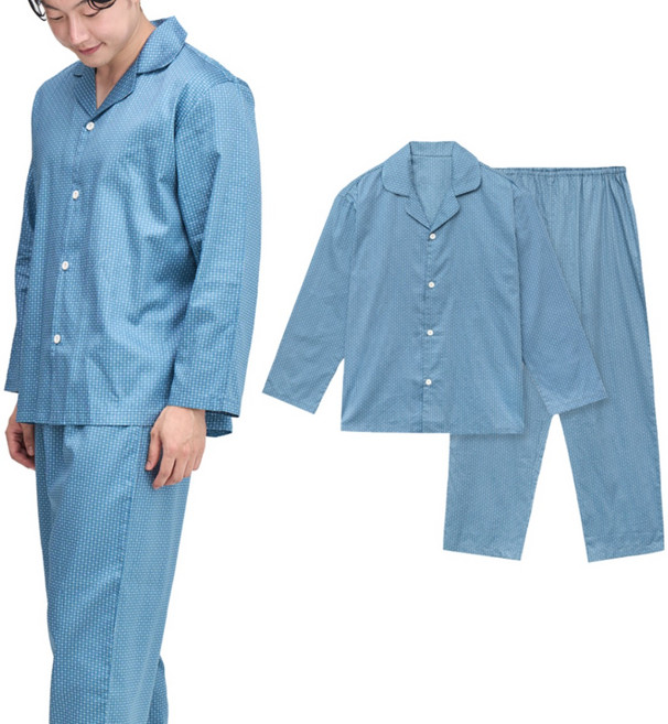 홈이 트라이 남성용 프리미엄 코튼 파자마세트