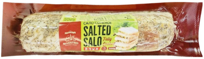 마에스트로 소금 살로 MAESTRO Salted Salo Fully Cooked 300g, 1개