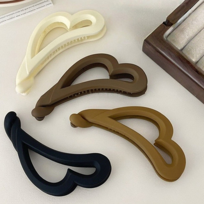 미하루 집게핀 하트 바나나핀 4종 세트