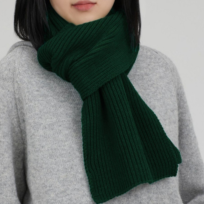 카비에 데일리 골지 니트 머플러 부드러운 쁘띠 숏 미니 목도리 남녀공용