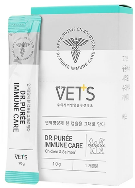 베츠 닥터퓌레 이뮨케어 3개월 강아지 고양이 종합 면역 영양제, 30회분, 면역/항산화, 3개 - 쿠팡