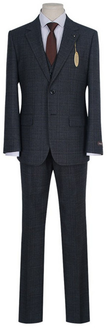 베이직핏 울 그레이체크 프리미엄 정장세트 B233SUSW048