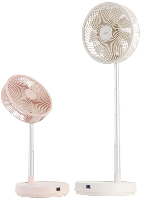 한경희 무소음 무선 접이식 폴더블 선풍기 HEEF-D901A1, 아이보리