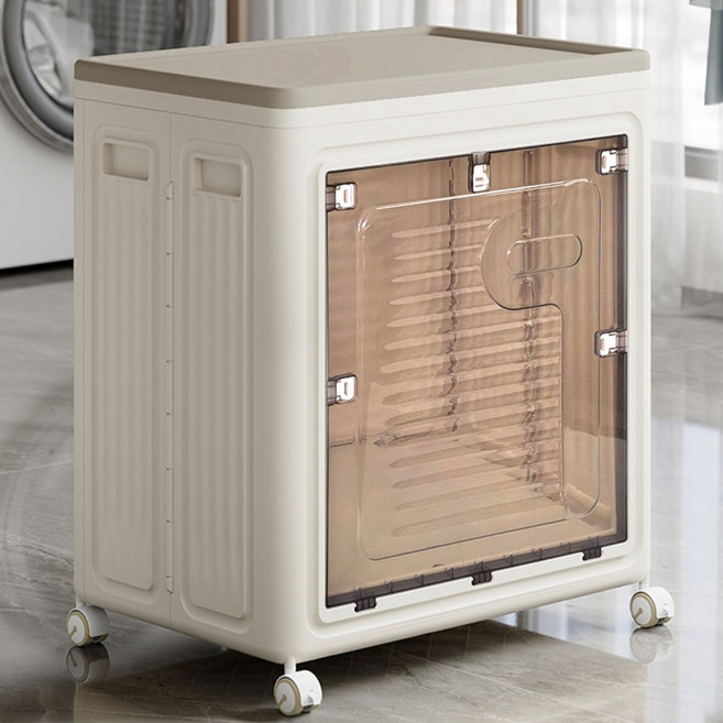 순수팩토리 이불보관함 리빙박스 150L 패브릭 옷 정리함, 1개, 아이보리