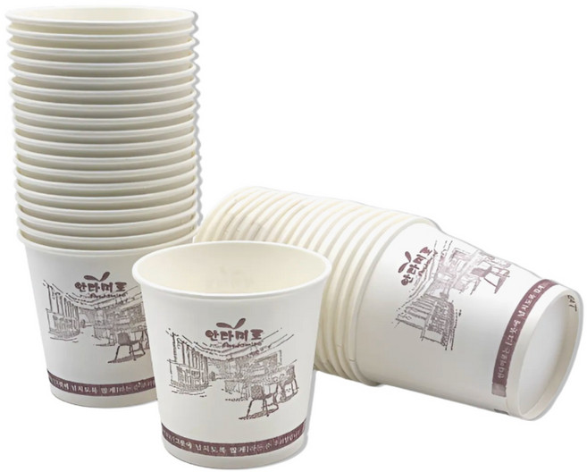 용기왕 베네치아 안다미로 인쇄 일회용 종이컵 184ml, 1박스, 2000개입