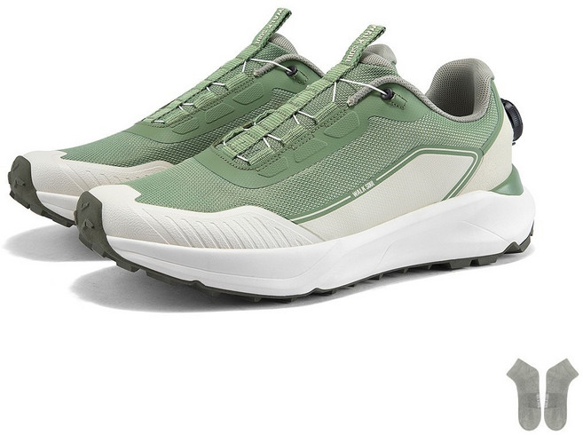 Walksoul 남자 운동화 런닝화 회전단추 아웃도어 트레킹화 고탄성cushioning 미끄럼 방지 부드럽다 편안하다