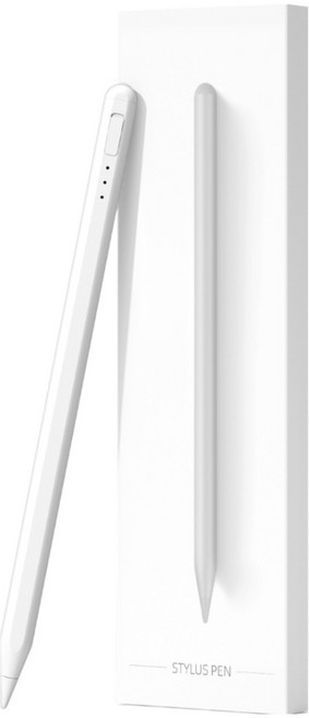 Uogic 유오직 애플펜슬 아이패드 전용 스마트 터치 펜슬 + 펜촉 3개 세트, 1개, 화이트