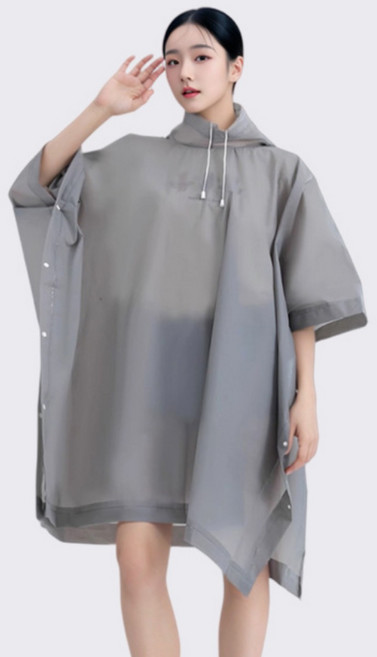 Naccessory 다회용 아웃도어 등산 판초 우의 우비 경량 남녀공용우비