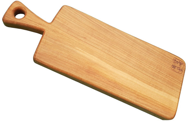 원목 수제 나무도마 산벚 느티나무, 산벚나무, 손잡이도마, 1개