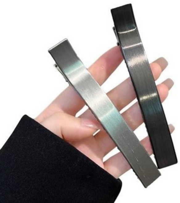 12cm 대형 헤어집게 악어 메탈 무광 일자형