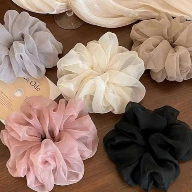 미니멀모다 로맨틱 패브릭 곱창밴드 머리끈 5종 세트