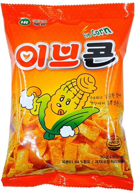 이브콘 옥수수 스낵 옛날 추억의 과자 불량식품, 90g, 20개