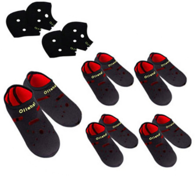 보온덧신 발열덧신 5개+뒷꿈치 각질패드2개