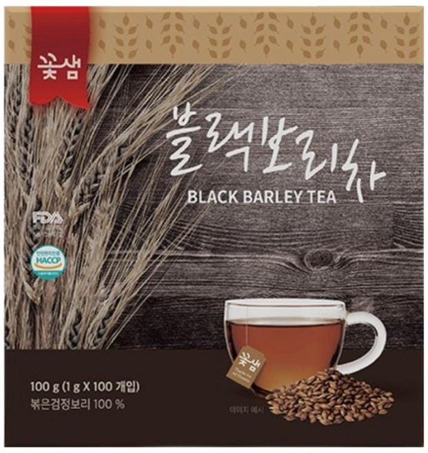 꽃샘 블랙 보리차, 1g, 100개입, 2개