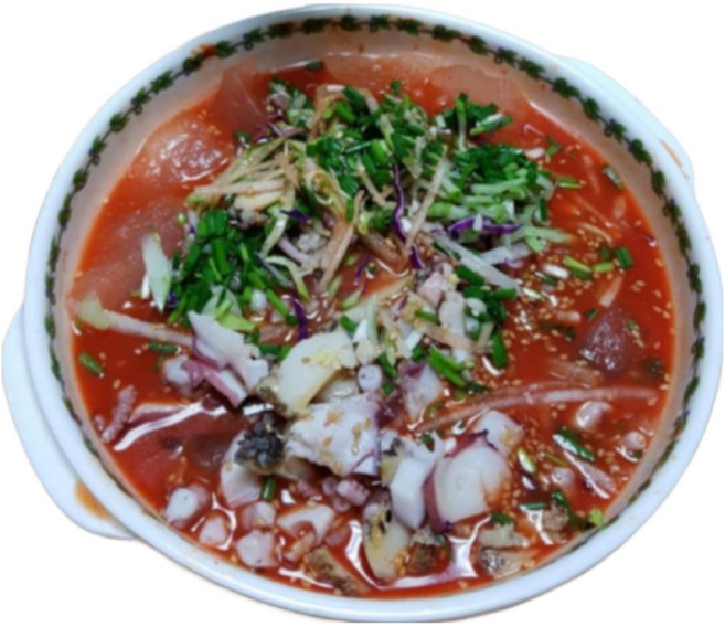 시원한 해산물 물회1kg(2~3인분), 1개, 1kg