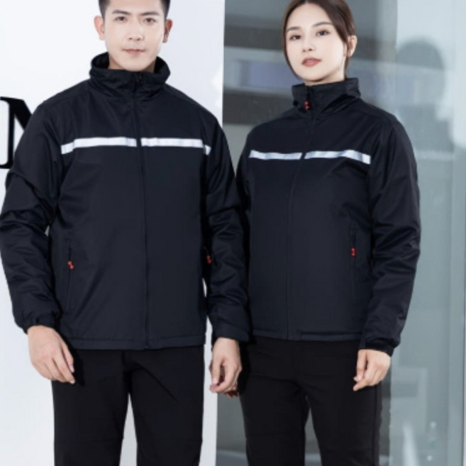 남성용 헤비 듀티 겨울 재킷 - 풀 지퍼 클로저 후드 방풍 아웃도어 건설 하이킹 통근용 보온 차가운 날씨 코트 - 레드/컬러 옵션 - 일상 및 야외용 논스트레치 원단 재킷