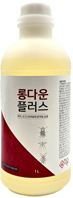 롱다운플러스 1L + 물티슈20매 해충방역 살충제 바퀴벌레 모기 진드기 파리 날파리 살충제 퇴치제, 1개