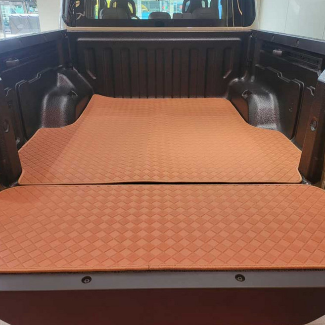 아우라 그리드 KGM Q300 무쏘 무쏘롱데크 캠핑 차박 무쏘EV전기차 무쏘스포츠 렉스턴스포츠 무쏘스포츠칸 적재함 타스만 적재함 트렁크 매트, 오렌지, 무쏘(렉스턴)스포츠 그리드매트