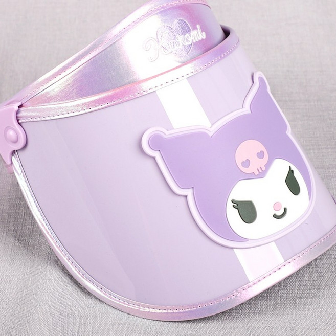 코지24 산리오 쿠로미 썬캡 각도 조절 각도캡 모자 썬햇 햇빛가리개 자외선차단 어린이 키즈 여아 아동 물놀이 선캡 여름챙모자 선물