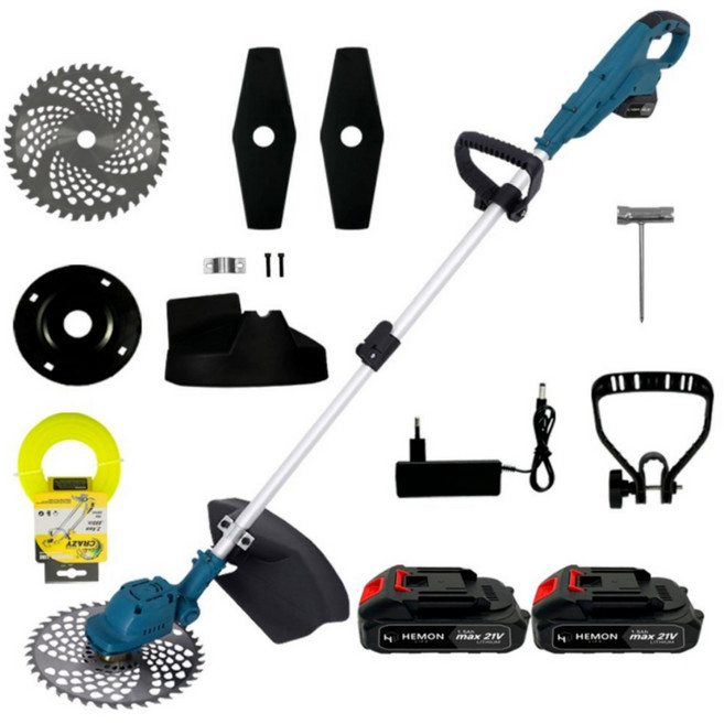 헤몬팜 다벤다 프로 무선 예초기 전문가용 초강력 전동 예초기 충전식 제초기, 2개