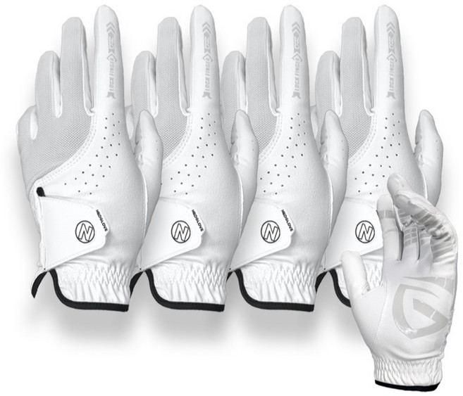 네오글러브 논슬립 하이쿨 골프장갑 남성 여성 골프장갑, 4개, 화이트
