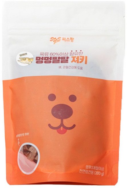 멍멍팔팔 강아지 져키, 황태맛, 200g, 9개