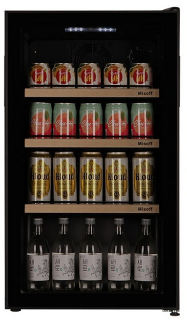 미소프 소형 쇼케이스 냉장고, KRCE-HQ98 블랙