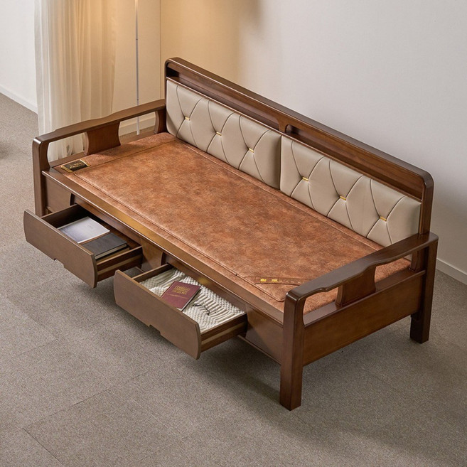 동서가구 가죽 수납형 황토볼 카우치 흙소파 DF645673, 엔틱