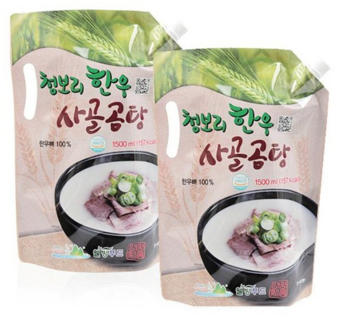 미소드림 청보리 한우 사골 곰탕 1500ml, 3개, 1.5L