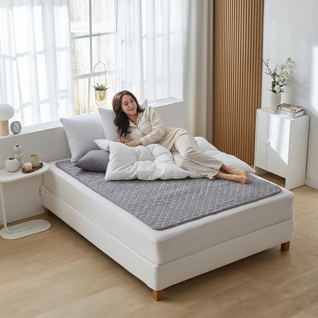 [2026년 전자파없는] 1+1할인 한일의료기 티티홈 양면 탄소매트 카본매트 온열 전기매트 침대용 캠핑용, 싱글(100*180cm)