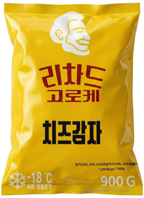 리차드고로케 치즈감자 900G 크로켓 맥주안주 야식 홈파티음식 캠핑 모짜렐라치즈, 1개