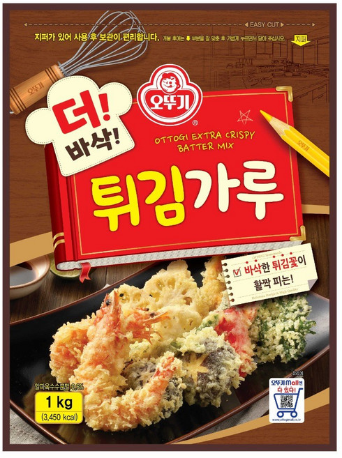 오뚜기 더 바삭 튀김가루, 1kg, 1개