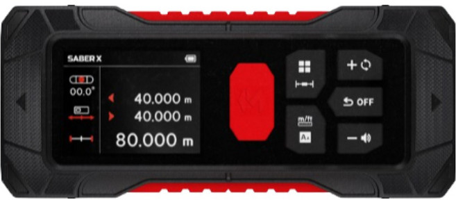 맥파이 업그레이드된 초정밀 양방향 레이저 줄자 거리측정기 SABER X, 1개