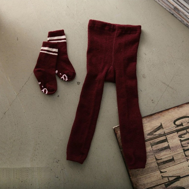 솜니움베베 국내제조 유아 수면 분리 레깅스 타이즈 (양말+타이즈 세트)