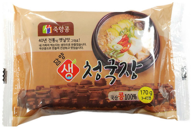 담양 죽향콩 국산콩 청국장, 170g, 3개