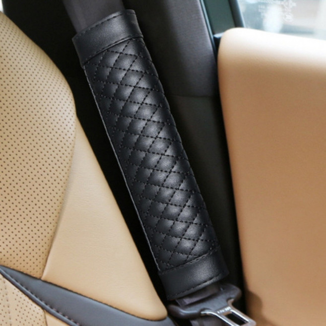 자동차 안전벨트 쿠션 커버, 5. 블랙 퀄팅 타입 2개 1Set, 1개